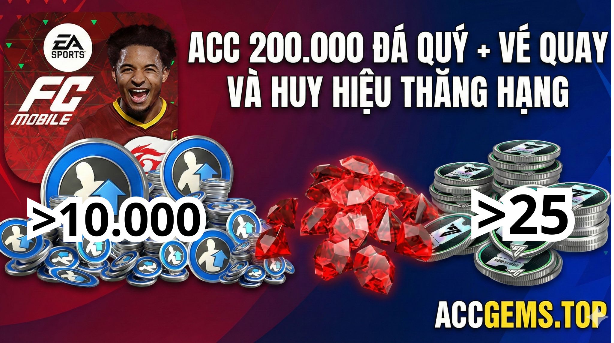 ACC 200.000 ĐÁ QUÝ KÈM 25 VÉ QUAY VÀ 10.000 HHTH ĐỒNG GIÁ 299K